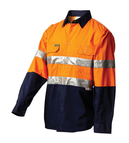 WORKIT Hi Vis Lightweight Long Sleeve Taped Shirt