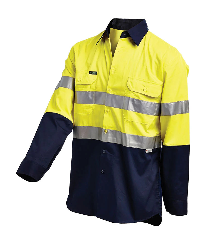 WORKIT Hi Vis Lightweight Long Sleeve Taped Shirt