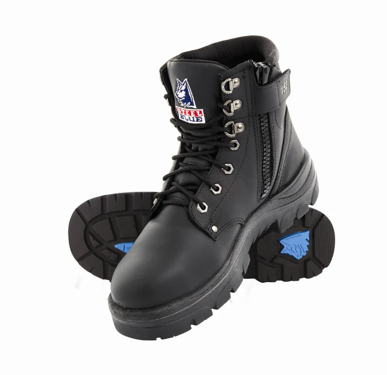 Steel Blue Argyle Zip Side Safety Boot