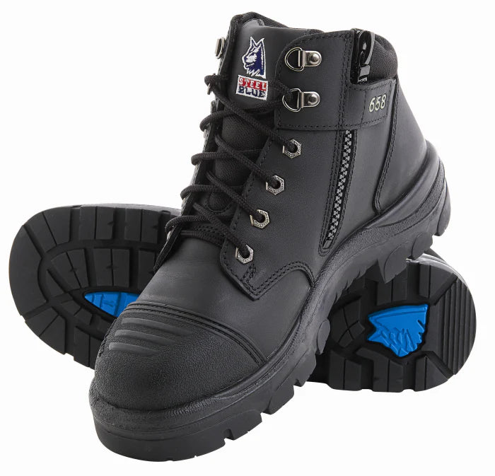 Steel Blue Parkes Zip Side Safety Boot with Bump Cap