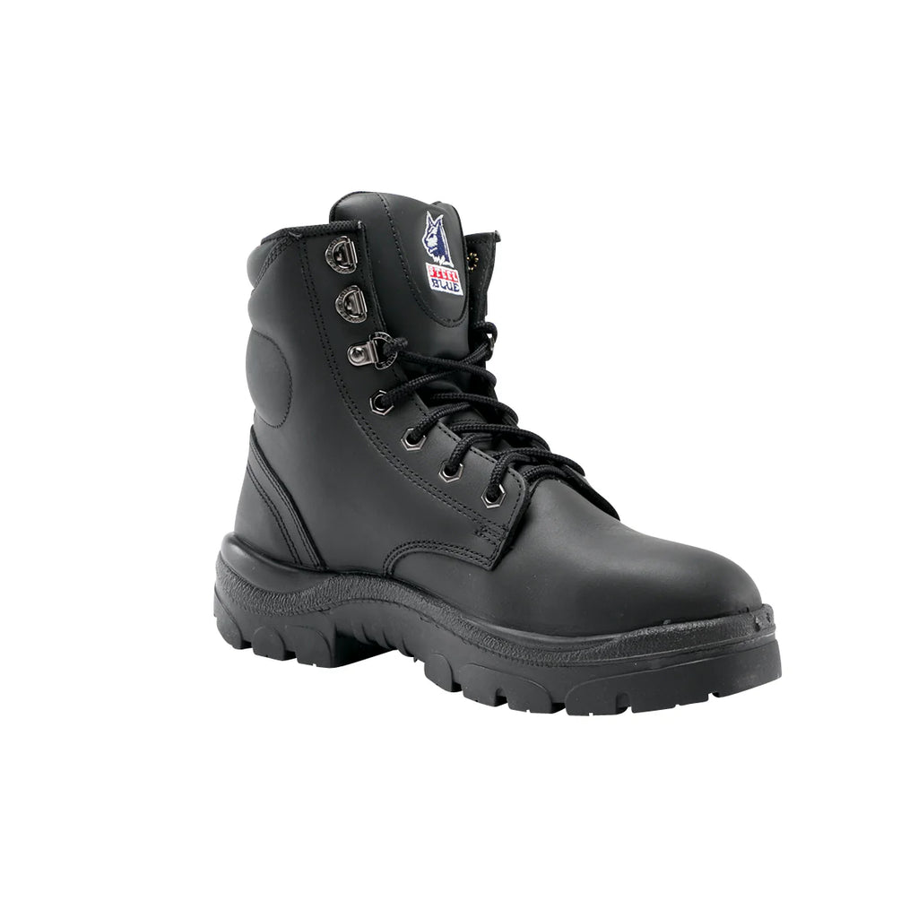 Steel Blue Ladies Argyle Lace Up Safety Boot