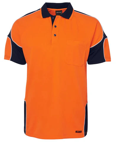 JB's Hi Vis Short Sleeve Arm Panel Polo
