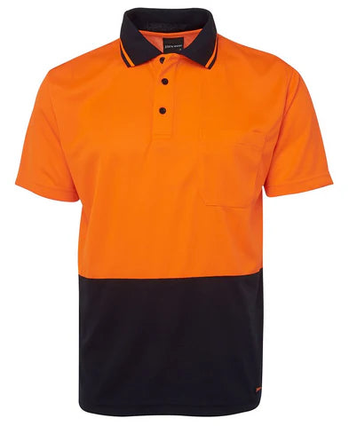 JB's Hi Vis Short Sleeve Non Cuff Traditional Polo