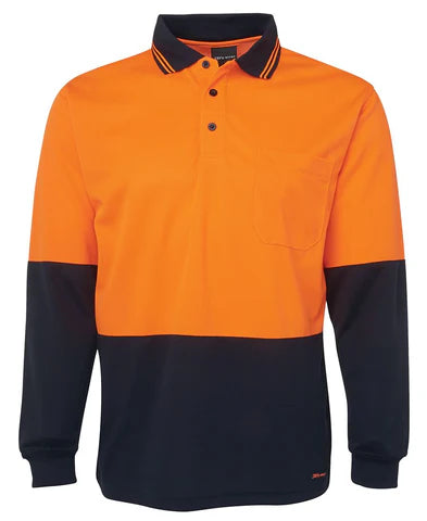 JB's Hi Vis Long Sleeve Traditional Polo