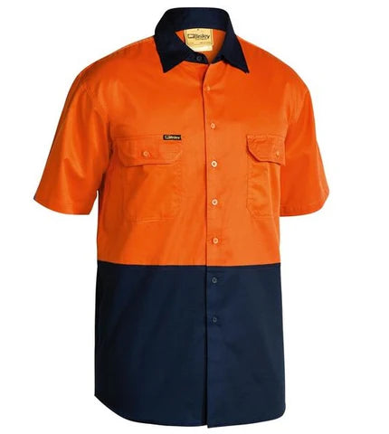 Bisley Cool Lightweight Hi Vis Short Sleeve Shirt