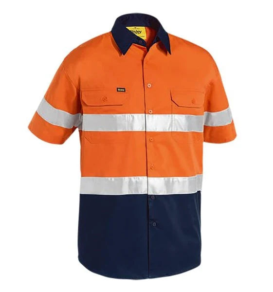 Bisley Hi Vis Taped Cool Lightweight Short Sleeve Shirt