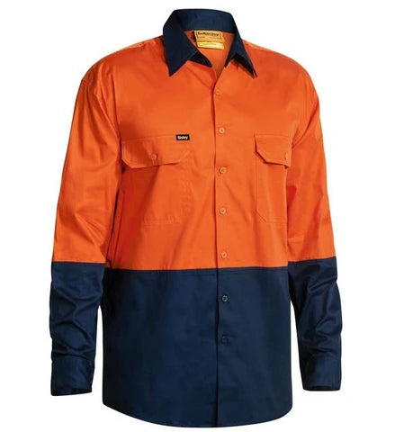 Bisley Hi Vis Cool Lightweight Long Sleeve Shirt